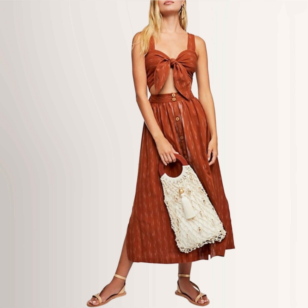 Free People Caldasi Midi Dress Size XS